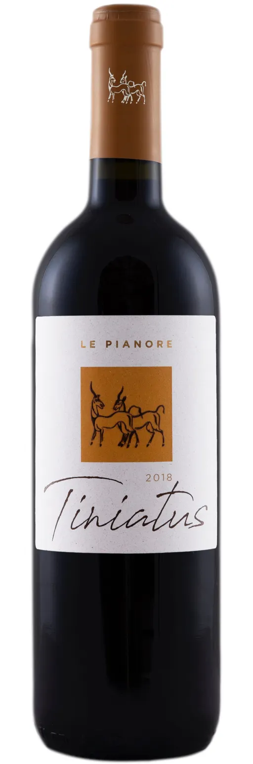 LE PIANORE SOCIETA' SEMPLICE SOCIETA' AGRICOLA TINIATUS, Red, 2018, Montecucco. Bottle image