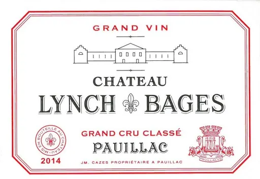 CHATEAU LYNCH BAGES Château Lynch-Bages, Cinquième Cru Classé, Red, 2014, Pauillac. Front label