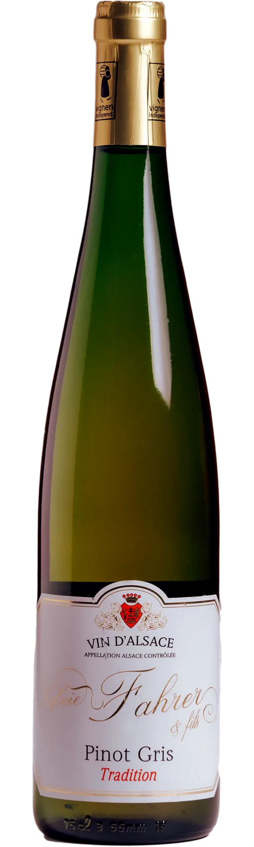 SYLVIE FAHRER SCEA Pinot Gris Tradition, White, 2021, Alsace ou Vin d'Alsace. Bottle image