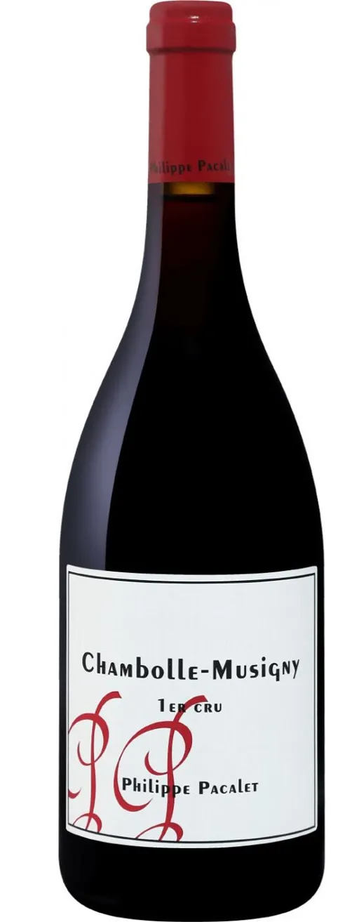 Philippe Pacalet, Rosso, 2018, Chambolle-Musigny premier cru. Immagine della bottiglia