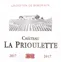 CHATEAU LA PRIOULETTE, Rot, 2017, Côtes de Bordeaux. Das vordere Etikett