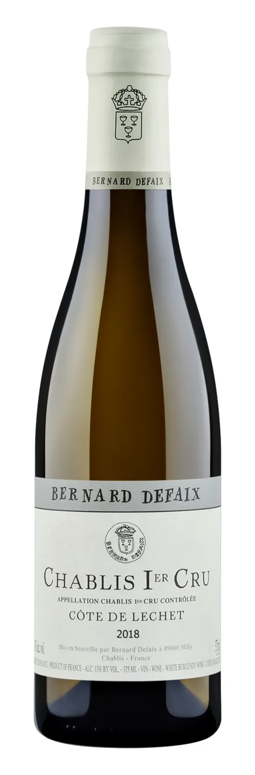 DOMAINE BERNARD DEFAIX ET SES FILS Bernard Defaix, Weiß, 2018, Chablis premier cru Côte de Léchet. Flaschenabbildung