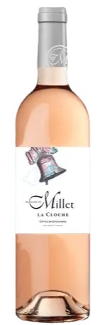 EARL DU CHATEAU DU MILLET (EAUZE) La Cloche, Rosado, 2022, Côtes de Gascogne. Imagen de botella