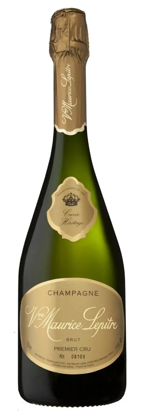 EARL CHAMPAGNE VEUVE M LEPITRE Héritage, White, NV, Champagne premier cru. Bottle image