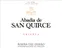 BODEGAS ABADIA SAN QUIRCE SL. SQ ABADIA DE SAN QUIRCE, CRIANZA, Red, 2019, Ribera del Duero. Front label