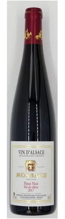 EARL MOSBACH (MARLENHEIM) Pinot Noir Fût de Chêne Mosbach, Rot, 2017, Alsace ou Vin d'Alsace. Flaschenabbildung