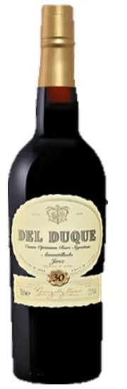 González Byass DEL DUQUE 30 GONZALEZ BYASS, Amontillado, Weiß, NV, Jerez-Xérès-Sherry / Jerez / Xérès / Sherry. Flaschenabbildung