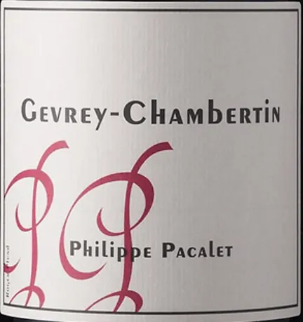 Philippe Pacalet, Rot, 2016, Gevrey-Chambertin. Das vordere Etikett
