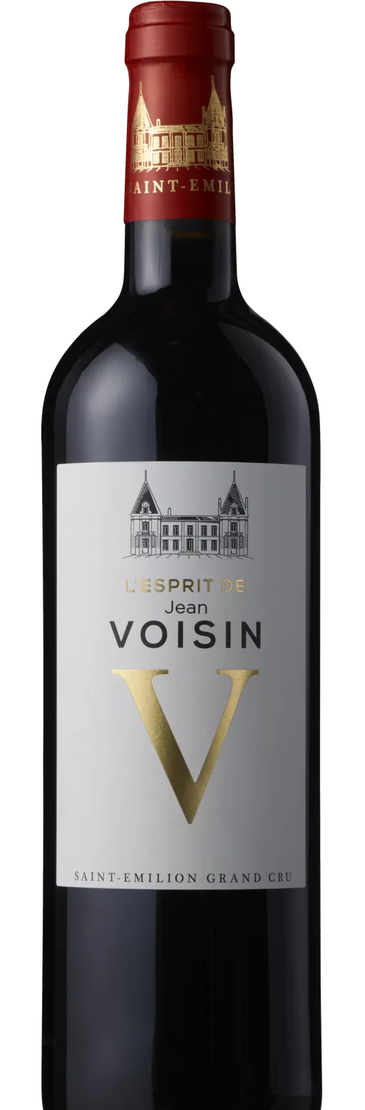 SCEA CHATEAU JEAN VOISIN (SAINT-EMILION) L'Esprit de Jean Voisin, Rosso, 2020, Saint-Emilion grand cru. Immagine della bottiglia