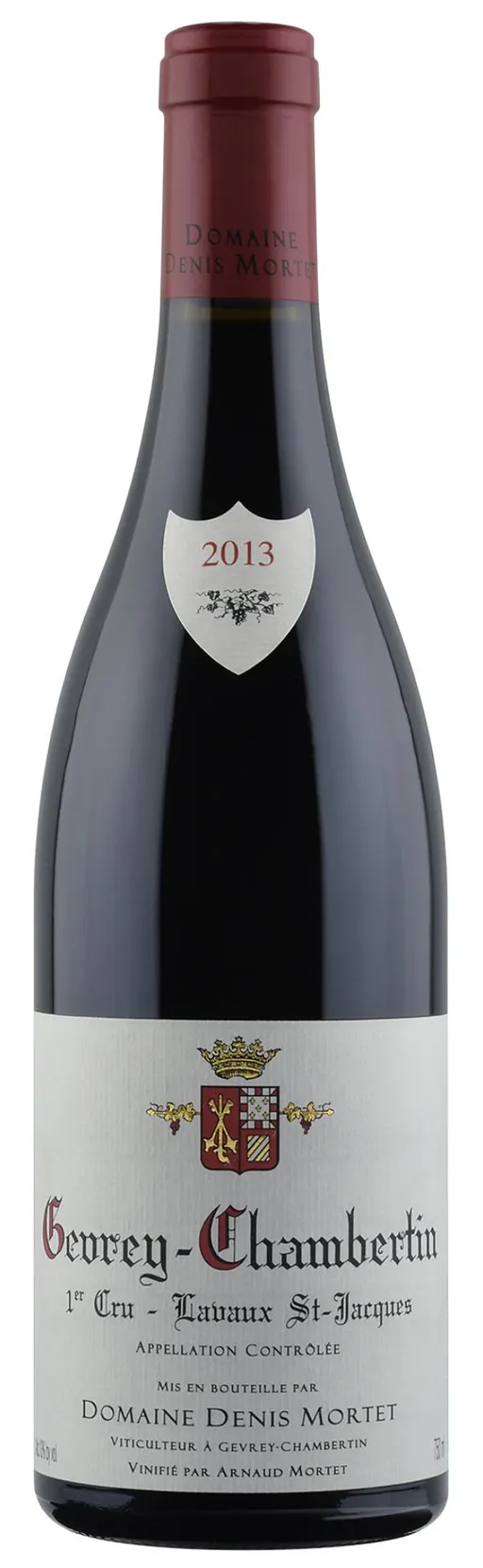 Domaine Denis Mortet, Lavaux Saint-Jacques, Red, 2013, Gevrey-Chambertin premier cru. Bottle image