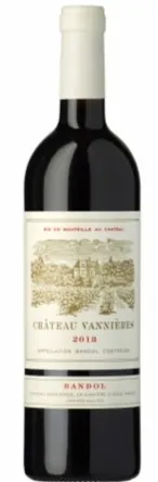 Château Vannières, Red, 2013, Bandol. Bottle image