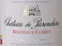 SAS Château de Parenchère Château de Parenchère, Rosado, 2016, Bordeaux. Etiqueta frontal
