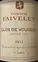 THIERRY FAIVELEY Domaine Faiveley, Grand Cru, Red, 2013, Clos de Vougeot ou Clos Vougeot. Front label