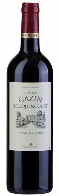 Château Malartic-Lagravière CHATEAU GAZIN ROCQUENCOURT, Rot, 2012, Pessac-Léognan. Flaschenabbildung