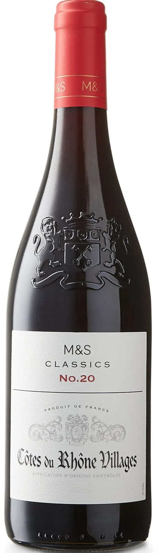 Patriarche Pere et Fils M&S CLASSICS, No.20, Rosso, 2021, Côtes du Rhône Villages. Immagine della bottiglia