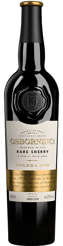 Osborne, SOLERA AOS, Blanc, NV, Jerez-Xérès-Sherry / Jerez / Xérès / Sherry. Image de la bouteille