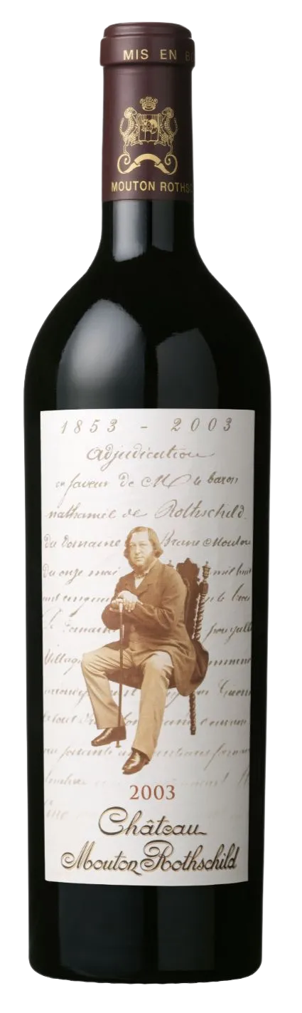 Château Mouton Rothschild, Premier Grand Cru Classé, Rosso, 2003, Pauillac. Immagine della bottiglia