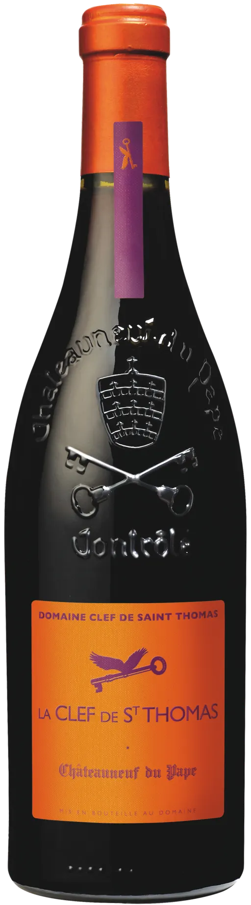 SCEA DU DOMAINE CLEF DE SAINT THOMAS La Clef de Saint Thomas, Red, 2020, Châteauneuf-du-Pape. Bottle image