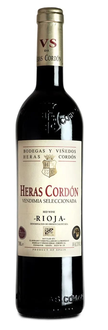 BODEGAS Y VINEDOS HERAS CORDON SL HERAS CORDON VENDIMIA SELECCIONADA, Crianza, Tinto, 2018, Rioja. Imagen de botella