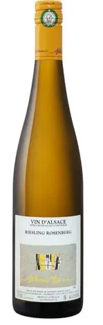ALBERT MANN ROSENBERG, Riesling, Blanc, 2017, Alsace. Image de la bouteille