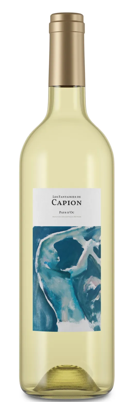 Château Capion LES FANTAISIES DE CAPION, Blanco, 2022, Pays d'Oc. Imagen de botella