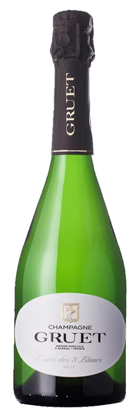 GRUET PIERRE CHARLES Cuvée Des 3 Blancs, Bianco, NV, Champagne. Immagine della bottiglia
