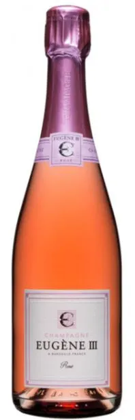 REGION DE BAROVILLE Champagne Eugène Iii, Rosé, NV, Champagne. Image de la bouteille