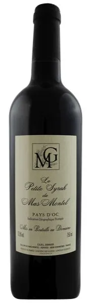 EARL GRANIER CELLIER DU MAS MONTEL La Petite Syrah du Mas Montel, Rosso, 2020, Pays d'Oc. Immagine della bottiglia