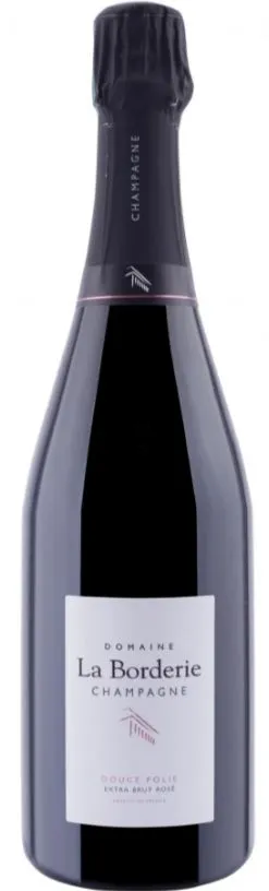DOMAINE LA BORDERIE Douce Folie, Rosado, 2015, Champagne. Imagen de botella