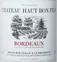 Producta Vignobles CHATEAU HAUT BON FILS, Red, 2019, Bordeaux. Front label