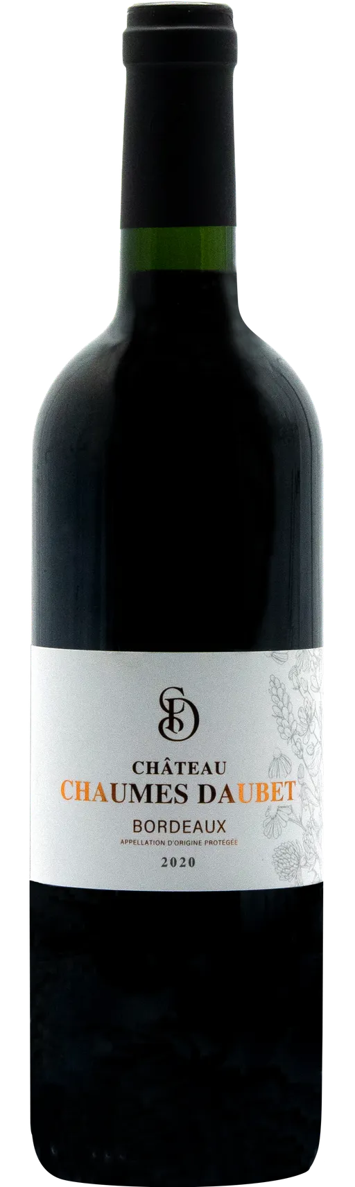 CAVE LA GIRONDAISE CHATEAU CHAUMES DAUBET, Tinto, 2020, Bordeaux. Imagen de botella