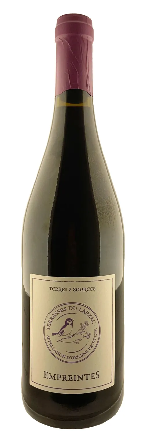 TERRE DES 2 SOURCES Empreintes, Red, 2022, Languedoc. Bottle image