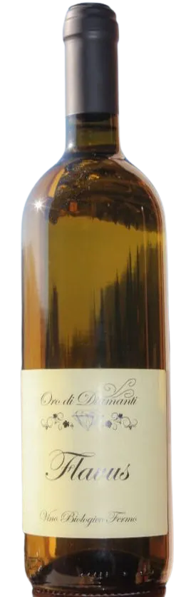 ORO DI DIAMANTI SOCIETA' AGRICOLA S.S. Flavus, Biologico fermo, Blanco, NV. Imagen de botella