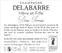 CHAMPAGNE DELABARRE MERE ET FILLE, Blanc, NV, Champagne. Contre-étiquette