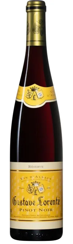Gustave Lorentz, Pinot Noir Réserve, Tinto, 2018, Alsace. Imagen de botella