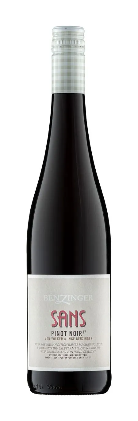 Bio Weingut Benzinger Benzinger Natural, Sans Pinot Noir, Rot, 2021, Landwein Rhein. Flaschenabbildung