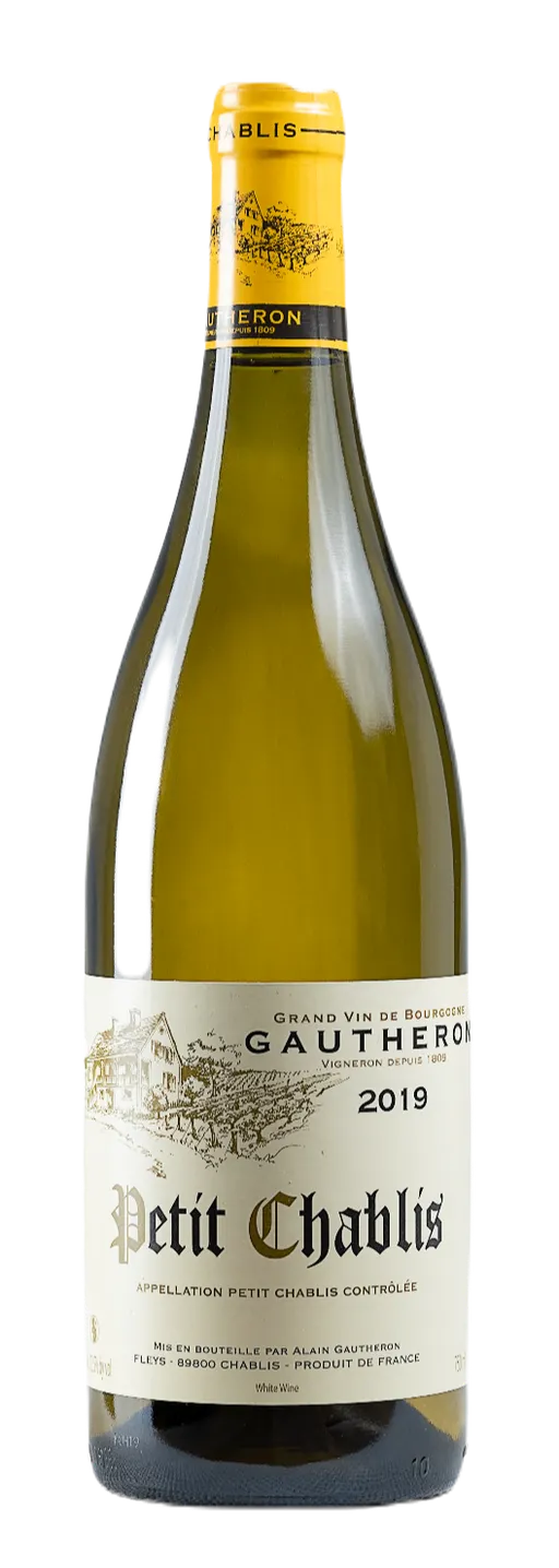 Gautheron, Bianco, 2019, Petit Chablis. Immagine della bottiglia