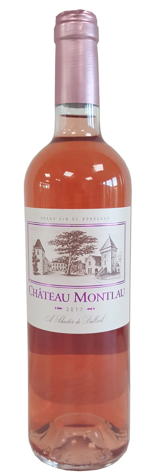 ARMAND SCHUSTER Château Montlau, Rosado, 2022, Bordeaux supérieur. Imagen de botella