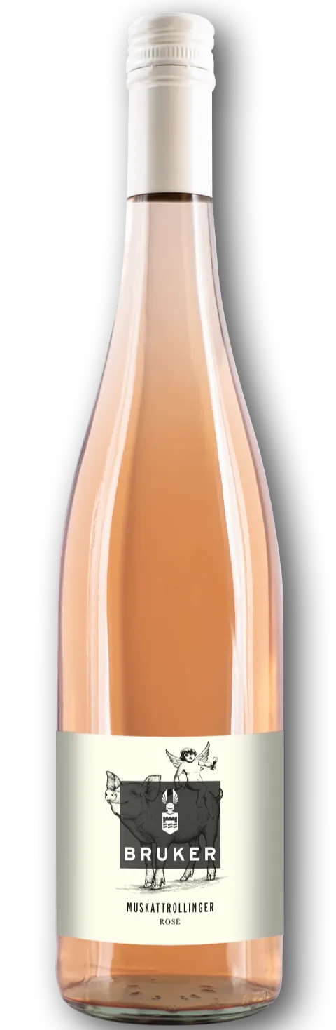 Bruker, Muskattrollinger Gutswein, Rosé, 2020. Image de la bouteille