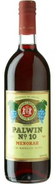 Carmel Palwin No. 10, Menorah, Tinto, NV. Imagen de botella