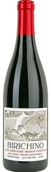 Besson Vineyard Birichino, Grenache Old Vines Vignes Centenaires, Rosso, 2018, Central Coast. Immagine della bottiglia