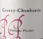 Philippe Pacalet, Red, 2017, Gevrey-Chambertin. Front label