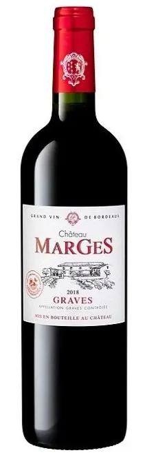 Les Vignobles Zausa Château Margès, Rot, 2018, Graves. Flaschenabbildung