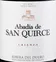 BODEGAS ABADIA SAN QUIRCE SL. Abadia De San Quirce, Crianza, Tinto, 2018, Ribera del Duero. Etiqueta frontal