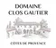 EARL PEDINI Domaine Clos Gautier, Rosato, 2022, Côtes de Provence. Etichetta frontale