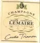 ROGER-CONSTANT LEMAIRE, * Cuvée Trianon, Blanco, NV, Champagne. Etiqueta frontal