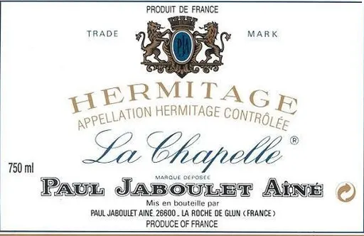 Paul Jaboulet Aîné La Chapelle, Rot, 2017, Hermitage ou Ermitage ou l'Hermitage ou l'Ermitage. Das vordere Etikett