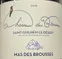 Mas des Brousses Chasseur des Brousses, Red, 2018, Saint-Guilhem-le-Désert. Front label