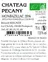 Château PÉCANY, Weiß, 2016, Monbazillac. Das hintere Etikett