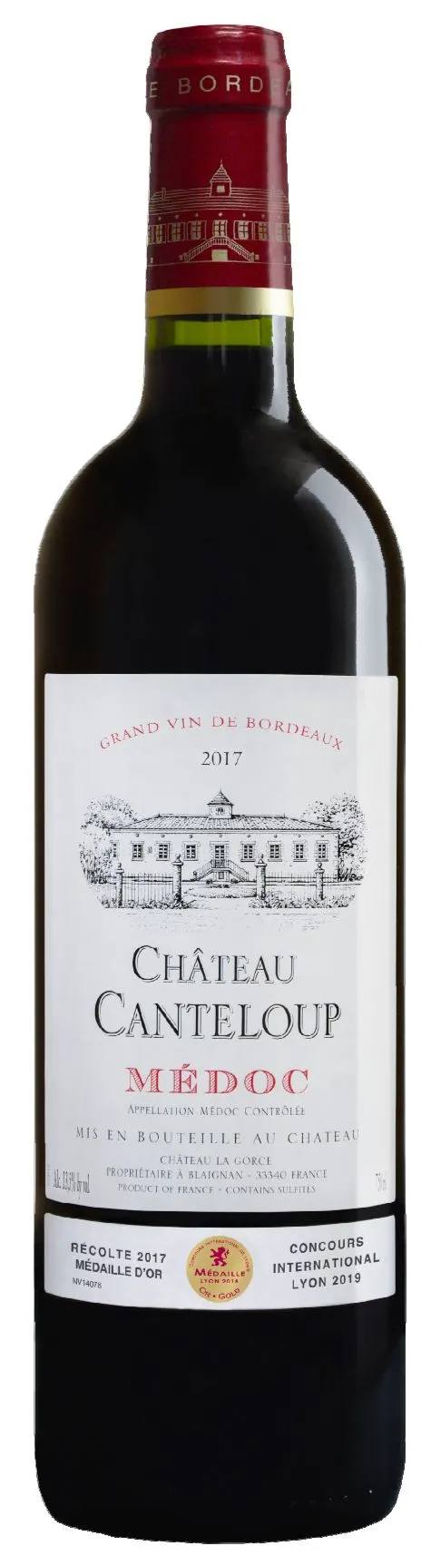 SCA AGRICOLE CHATEAU LA GORCE CHATEAU LA GORCE-CHATEAU CANTELOUP, Red, 2017, Médoc. Bottle image